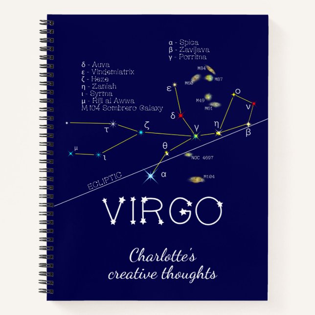 Zodiac Virgo Notizbuch (Vorderseite)