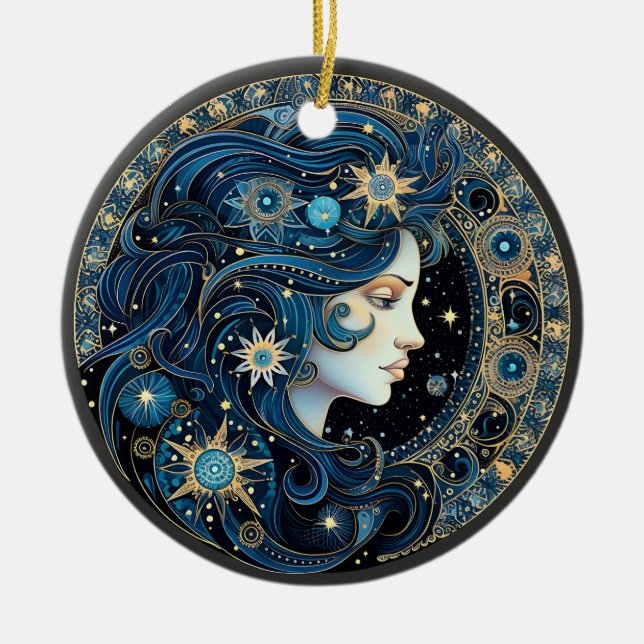Zodiac Virgo Personalisiert Astrologie Ornament (Vorne)