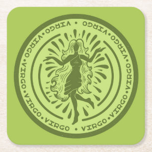 Zodiac Virgo Rechteckiger Pappuntersetzer