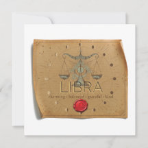ZODIAC - Waage - Personalisierte Notizkarte