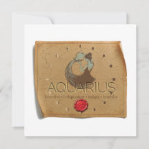 ZODIAC - Wassermann - Personalisierte Notizkarte