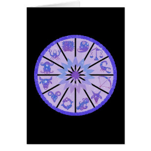 Zodiac Wheel Celestial Art Card