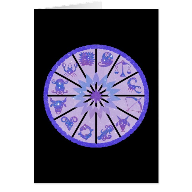 Zodiac Wheel Celestial Art Card (Vorne)