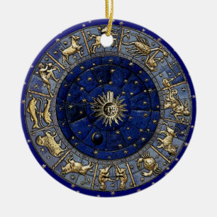 Zodiac Wheel Keramik Ornament