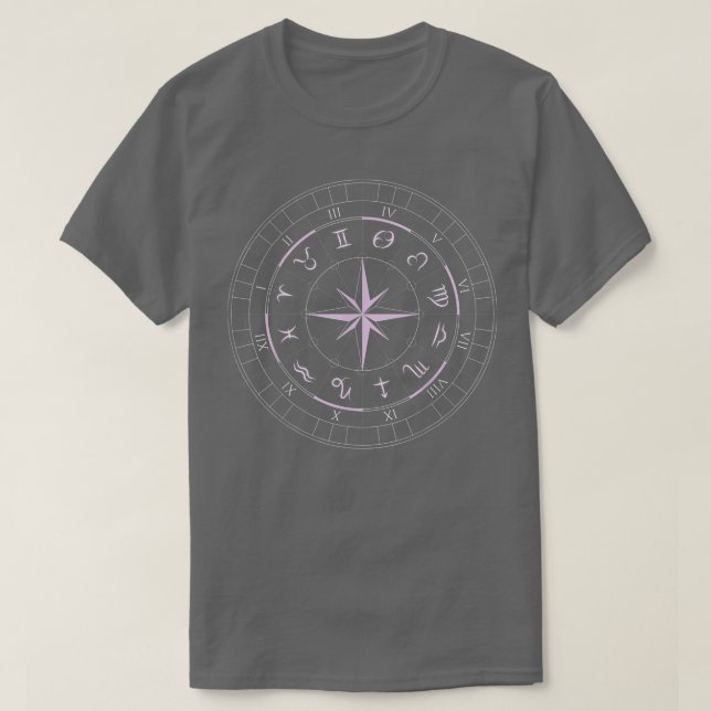 Zodiac Wheel Zurück zur Schule Zodiac Horoskop Ast T-Shirt (Design vorne)