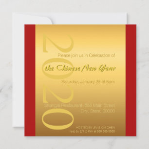 Zodiac Yin Yang Bamboo Chinese Rat Year 2020 P Einladung