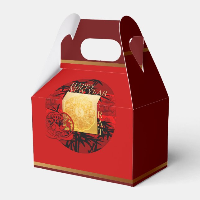 Zodiac Yin Yang Bamboo Chinesischer Rat Jahr 2020  Geschenkschachtel (Vorderseite)