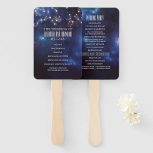 Zodiac-Zeichen   Constellation Wedding Program Fächer