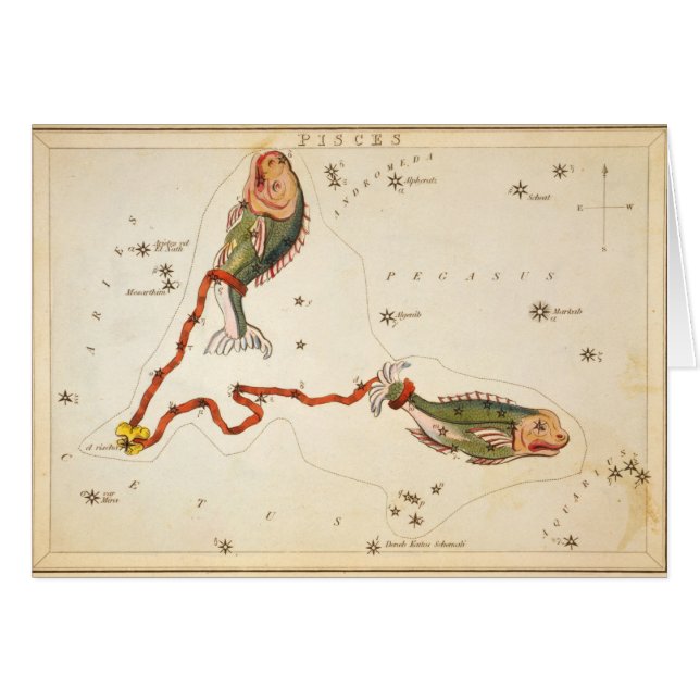 "Zodiac-Zeichen: Fische"-Karten (Vorderseite (Horizontal))