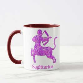 Zodiac-Zeichen für Sagittarius in Amethyst Lila Tasse