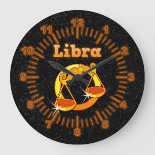 Zodiac-Zeichen Libra Große Wanduhr