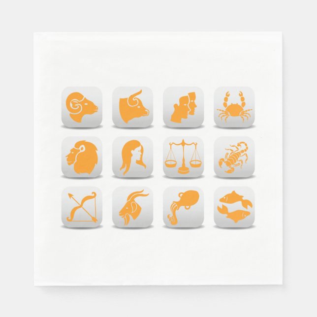 Zodiac-Zeichen Serviette (Vorderseite)