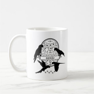 Zodiac-Zeichen und Matching-Haustiere. Gemini - Pa Kaffeetasse