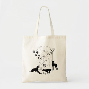 Zodiac-Zeichen und Matching-Tiere.Virgo - Greyhoun Tragetasche