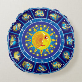 Zodiacs Rundes Kissen