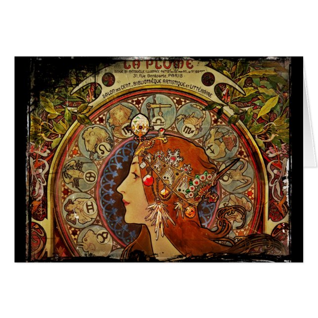 Zodiak Woman von Mucha (Vorderseite (Horizontal))
