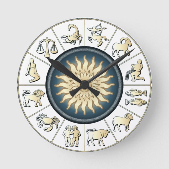 Zodiakanuhr Runde Wanduhr (Vorderseite)