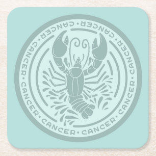 Zodiakarzinom Rechteckiger Pappuntersetzer
