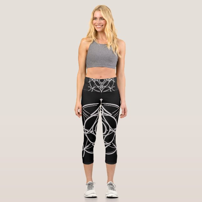 Zodiakdesign Capri Leggings (Vorderseite)