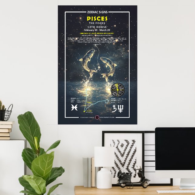 Zodiakisches Zeichen Poster (Heimbüro)