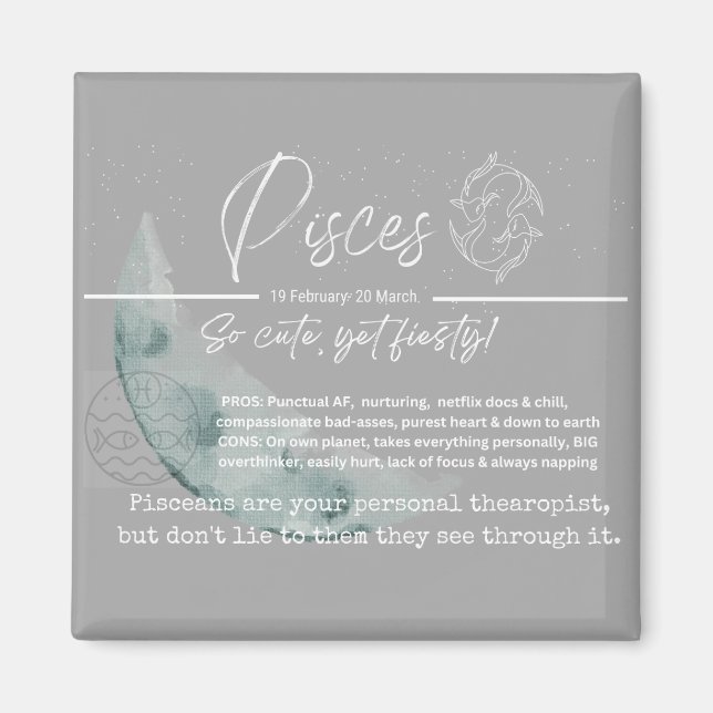 Zodiakmagnet- Piszen Magnet (Vorne)