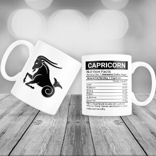 Zodiakszeichen von Capricorn mit Nährwertangaben, Jumbo-Tasse