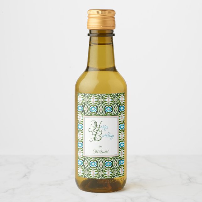 Zoe Birthday Weinetikett (Vorderseite)