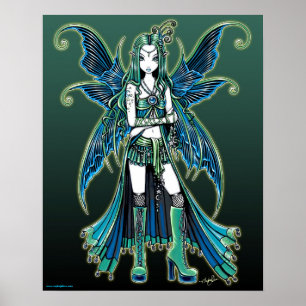 "Zoe" Celestial Star Fairy Art Posters Poster