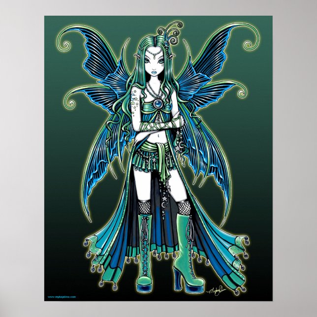 "Zoe" Celestial Star Fairy Art Posters Poster (Vorne)