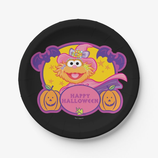 Zoe | Frohe Halloween Pappteller (Vorderseite)