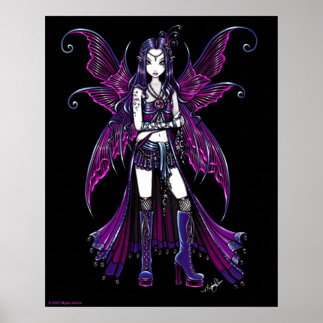 "Zoe" Hot Pink Fairy Poster (Vorne)