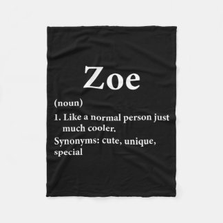 Zoe Name Definition Funny D Fleecedecke