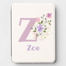 Zoe Name mit floralem Design