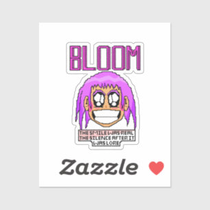 Zoe’s Lächeln — Handgefertigte Pixelkunst der Emot Aufkleber