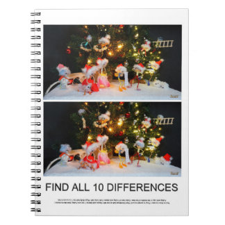 Zoek de 10 verschillen zoekplaatje van de Fubby's. Notizblock