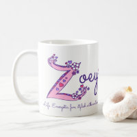 Zoey dekorative Z Monogramm-Tasse Namensbedeutung