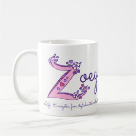 Zoey dekorative Z Monogramm-Tasse Namensbedeutung Kaffeetasse