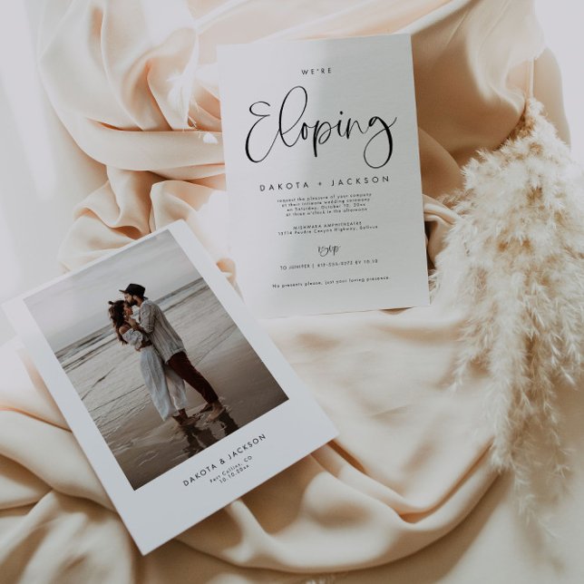 ZOEY Modern Elopement Wedding Invitation Einladung (Von Creator hochgeladen)