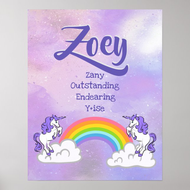 Zoey Name Poster (Vorne)