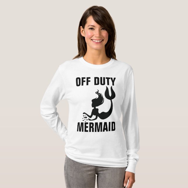ZÖGERLICHE MERMAID Funny Ladys T - Shirt (Vorne ganz)