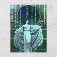 ZOHARA: Art Deco Woman in Aqua und Green