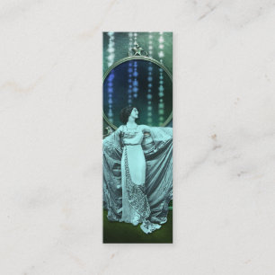 Zohara: Kunst-Deko-Frau im Aqua u. im Grün Mini Visitenkarte