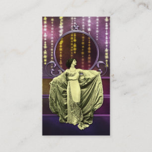 Zohara: Kunst-Deko-Frau im Gelb u. in der Pflaume Visitenkarte