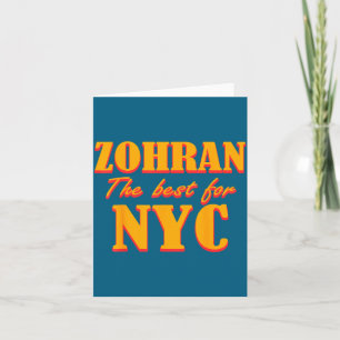Zohran für NYC-Bürgermeister 2025 Unterstützer Lus Dankeskarte