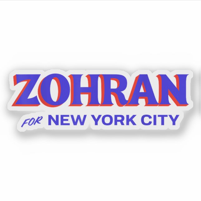 Zohran Mamdani for NYC Mayor Funny Cool Trendy  Aufkleber (Vorderseite)
