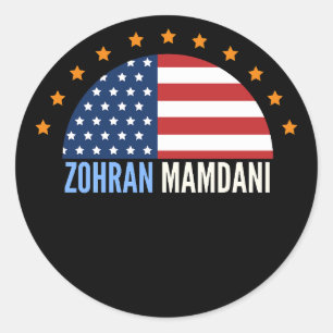 Zohran Mamdani für NYC– Amerikanische Politik Runder Aufkleber