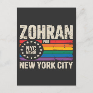 Zohran Mamdani Für NYC Bürgermeister LGBTQ Demokra Feiertagspostkarte