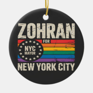 Zohran Mamdani Für NYC Bürgermeister LGBTQ Demokra Keramik Ornament