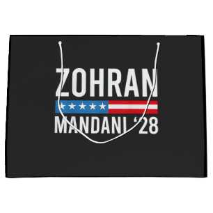 Zohran Mamdani NYC Bürgermeister Kandidat USA Flag Große Geschenktüte