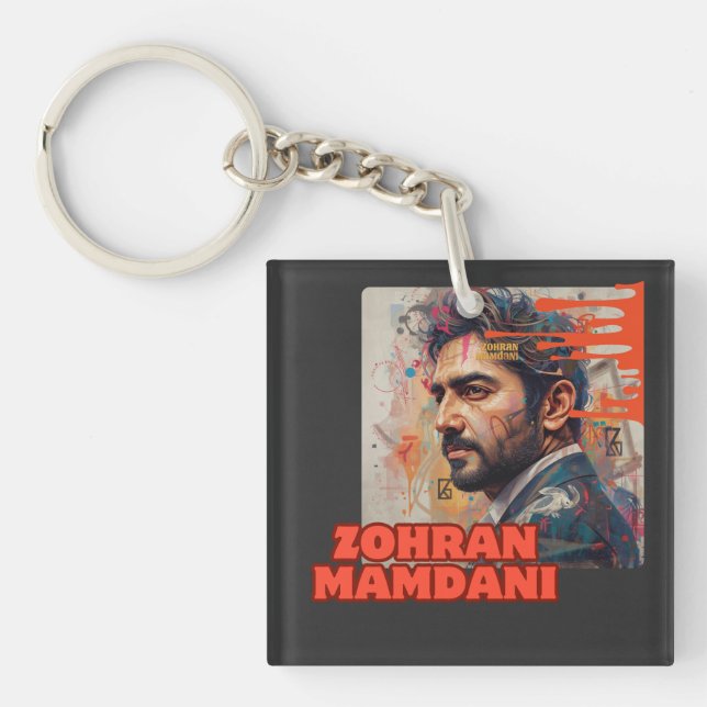 Zohran Mamdani Schlüsselanhänger (Vorderseite)